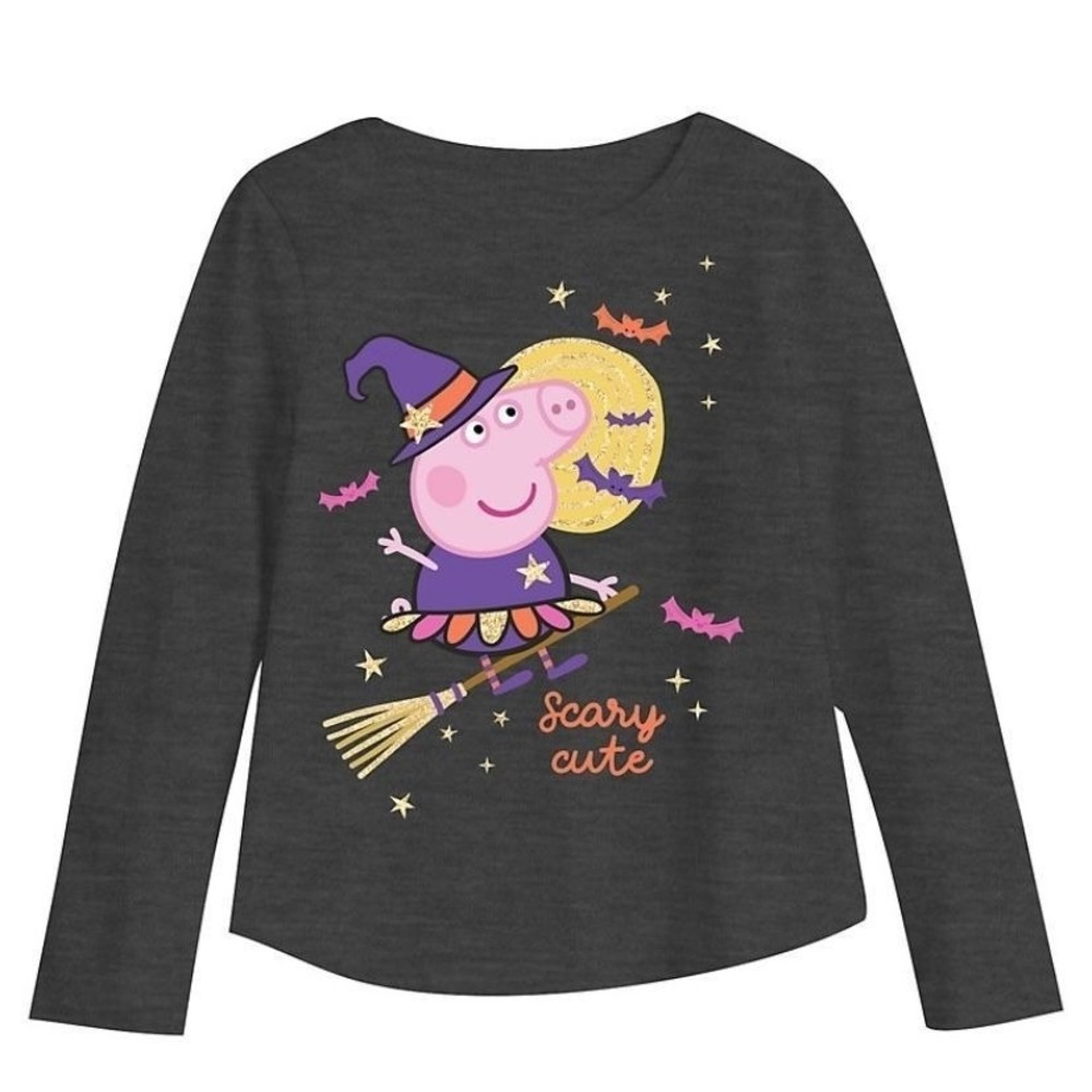 NWT Toddler Girl Jumping Beans Peppa Pig Halloween "Scary Cute" Tee 12 Months